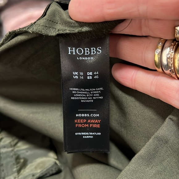 Hobbs London Green Cropped Trouser Size US14 - Picture 9 of 9